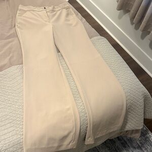 Editor Studio Stretch Twill High Waisted Flare Trouser Size 8 Long Color Neutral